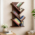Us Dzire  The Brand Of Lifestyle TreeShaped WallMounted Bookshelf, Wooden, 4Tier Floating Book Rack For Living Room, Study, 