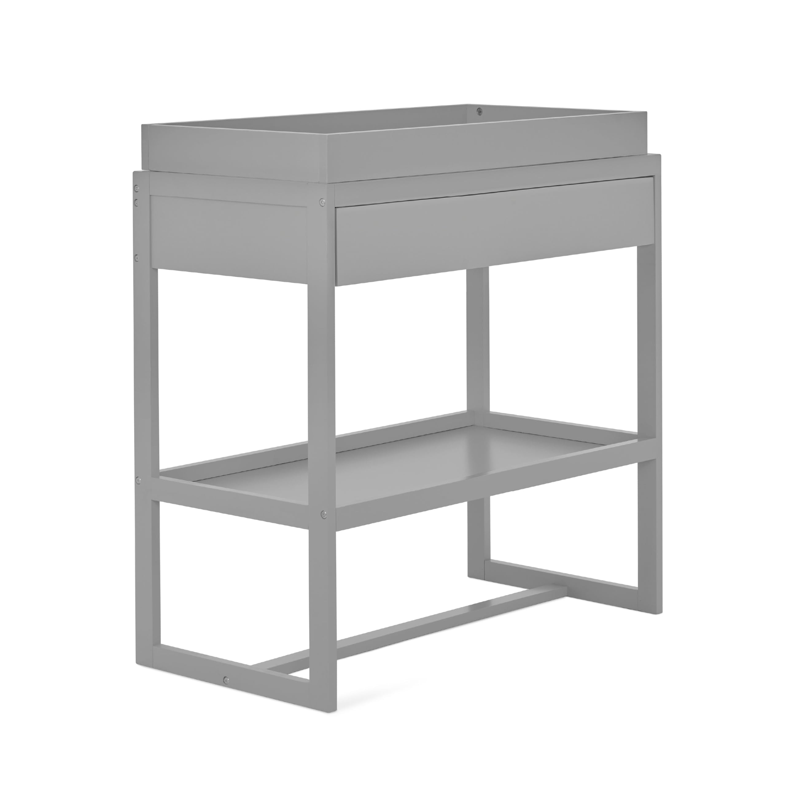 Dream On Me Arlo Changing Table in Pebble Grey, Made of Solid New Zealand Pinewood, Non-Toxic Finish, Comes with Water Resistant