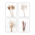 heilkee Boho Wall Art Pampas Grass Decor Fall Farmhouse Decorations Botanical Prints Beige Room Aesthetic Neutral Bathroom Kitch
