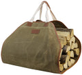 INNO STAGE Canvas Log Carrier Bag,Durable Wood Tote,Fireplace Stove Accessories,Extra Large Firewood Holder with Handles for Cam