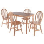 Ravenna 5-Pc Dining Table with Windsor Chairs - Natural