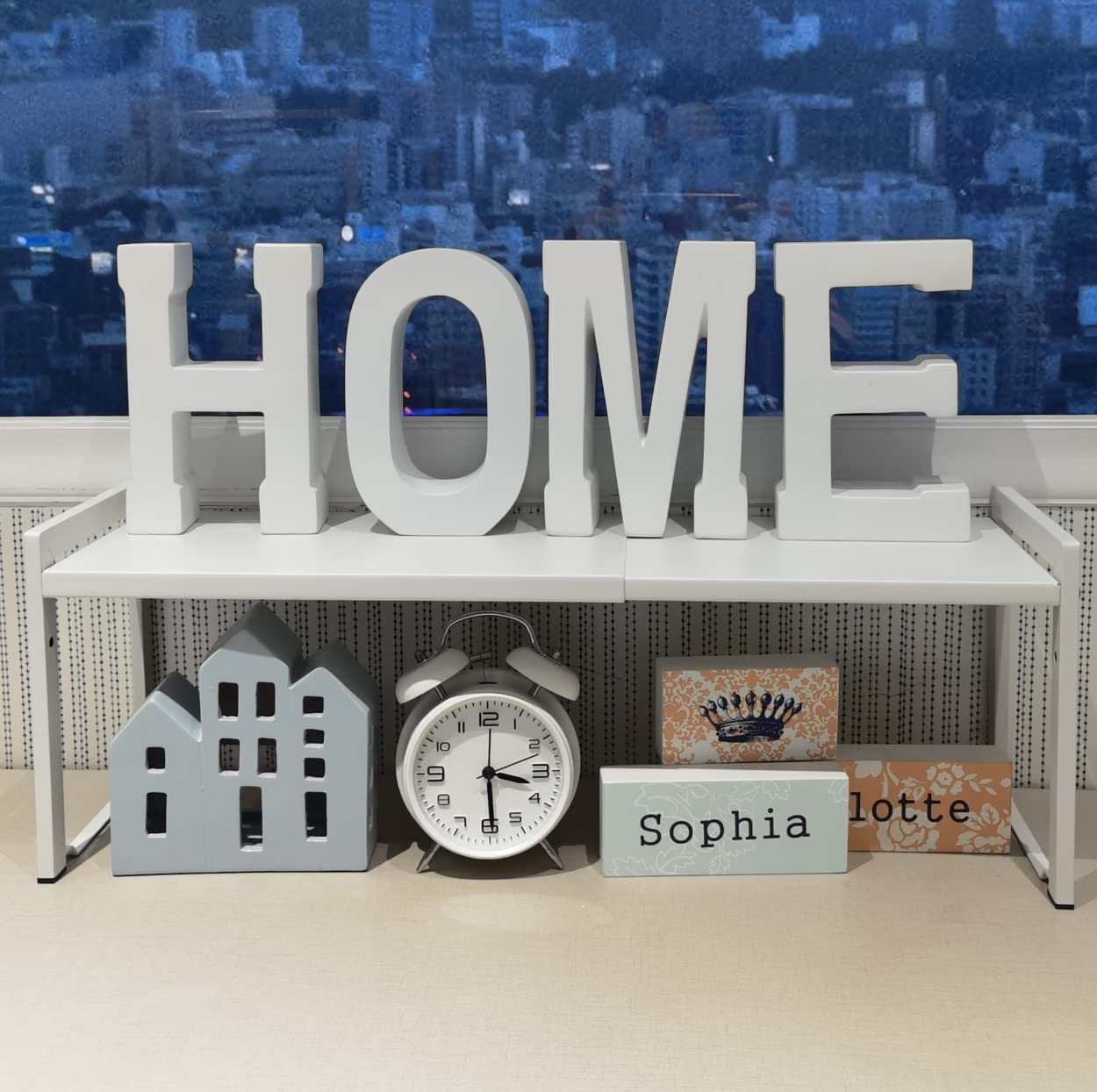 Urhomey Plus Expandable Cabinet Shelf Organizer 16-26' L Stackable Kitchen Counter Shelf Rack Stand Sink Riser Countertop Stora