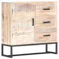 vidaXL Sideboard, Buffet Cabinet with Drawers, Side Table for Kitchen Bedroom Living Room Hallway, Industrial Style, White Solid
