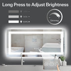 Istripmf 60X28 Inch Led Bathroom Mirror With Lights, Backlit And Front Lighted Bathroom Vanity Mirrors For Wall, Anti-Fog/Dimmab