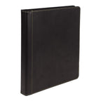 Samsill 0.5 Inch 3 Ring Binder, Leather, Black With Contrast Stitching, 8.5X 11 Inch, 3 Rings, Notebook Binder, Portfolio Organi
