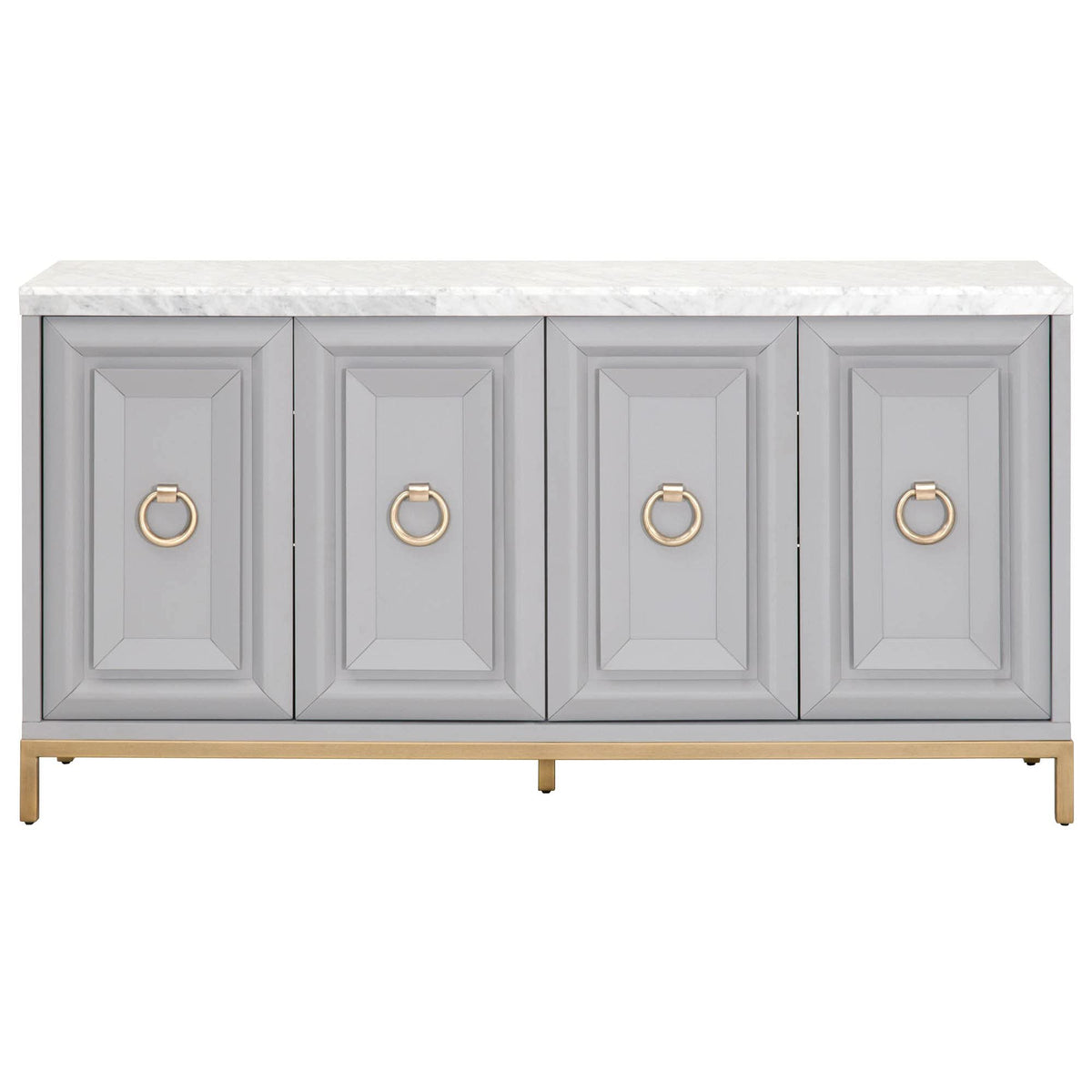 Star International Furniture Traditions Azure Wood Media Sideboard In Gray