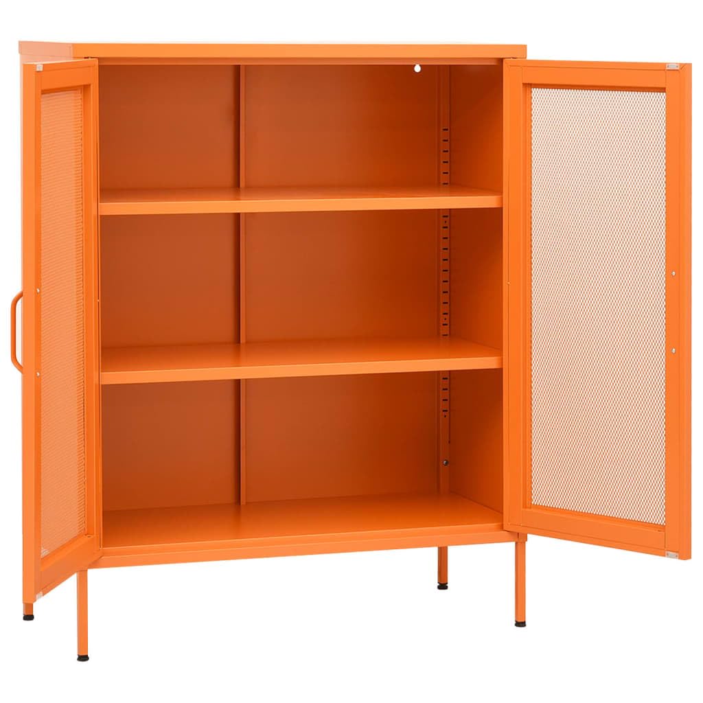 Vidaxl Storage Cabinet Orange 31.5''X13.8''X40'' Steel
