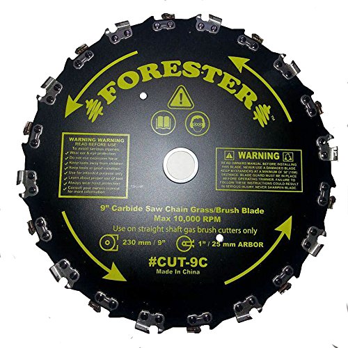 Forester Brush Cutter Blades - Trimmer Chainsaw Tooth Saw Blade - For Trimming Trees, Cutting String, Underbrush, And More - 20