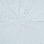 HomeRoots White Cotton Periwinkle Tufted Round Throw Pillow