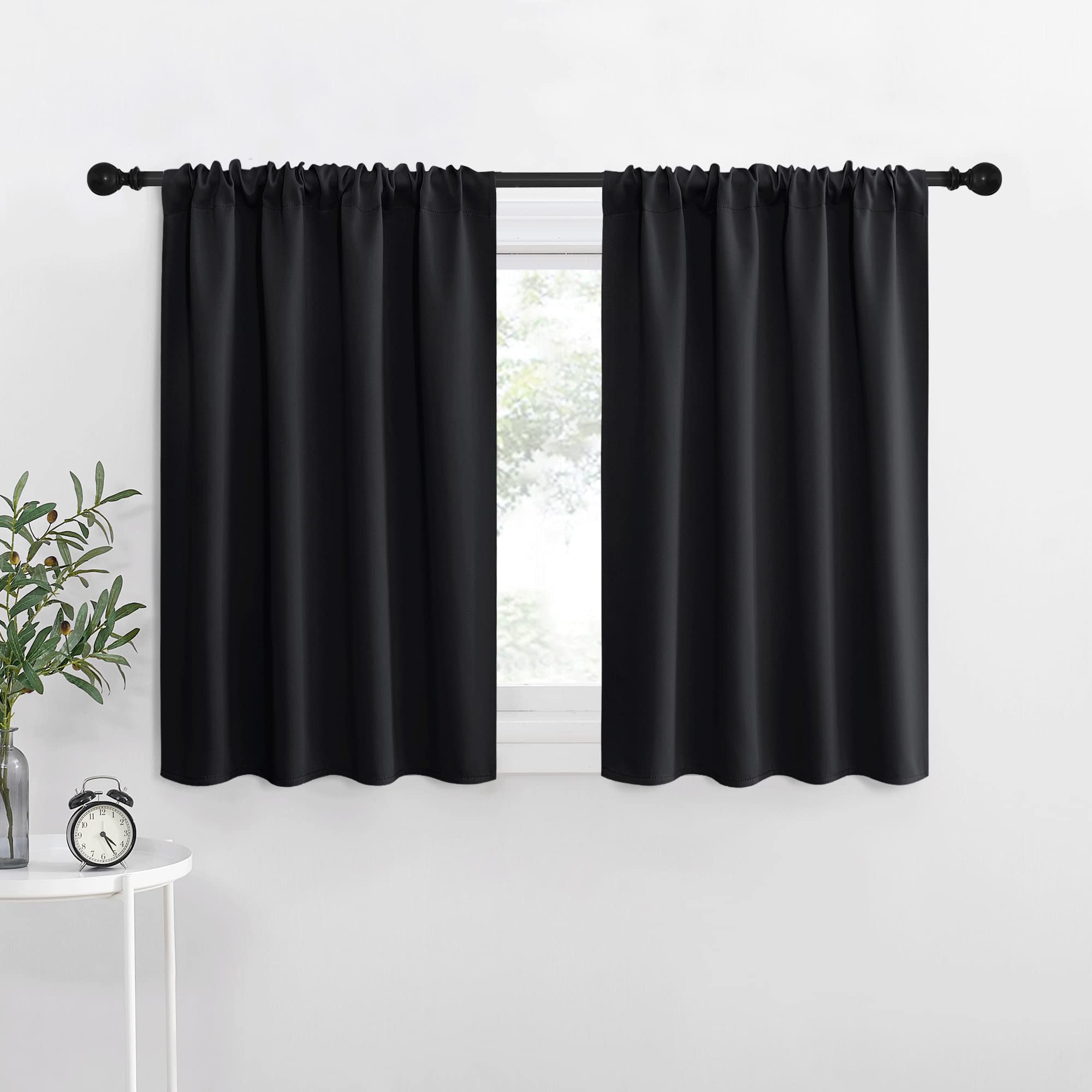 NICETOWN Halloween Kitchen Window Curtains Over Sink, Energy Smart Decoration Thermal Insulating Blackout Drapes/Draperies for R