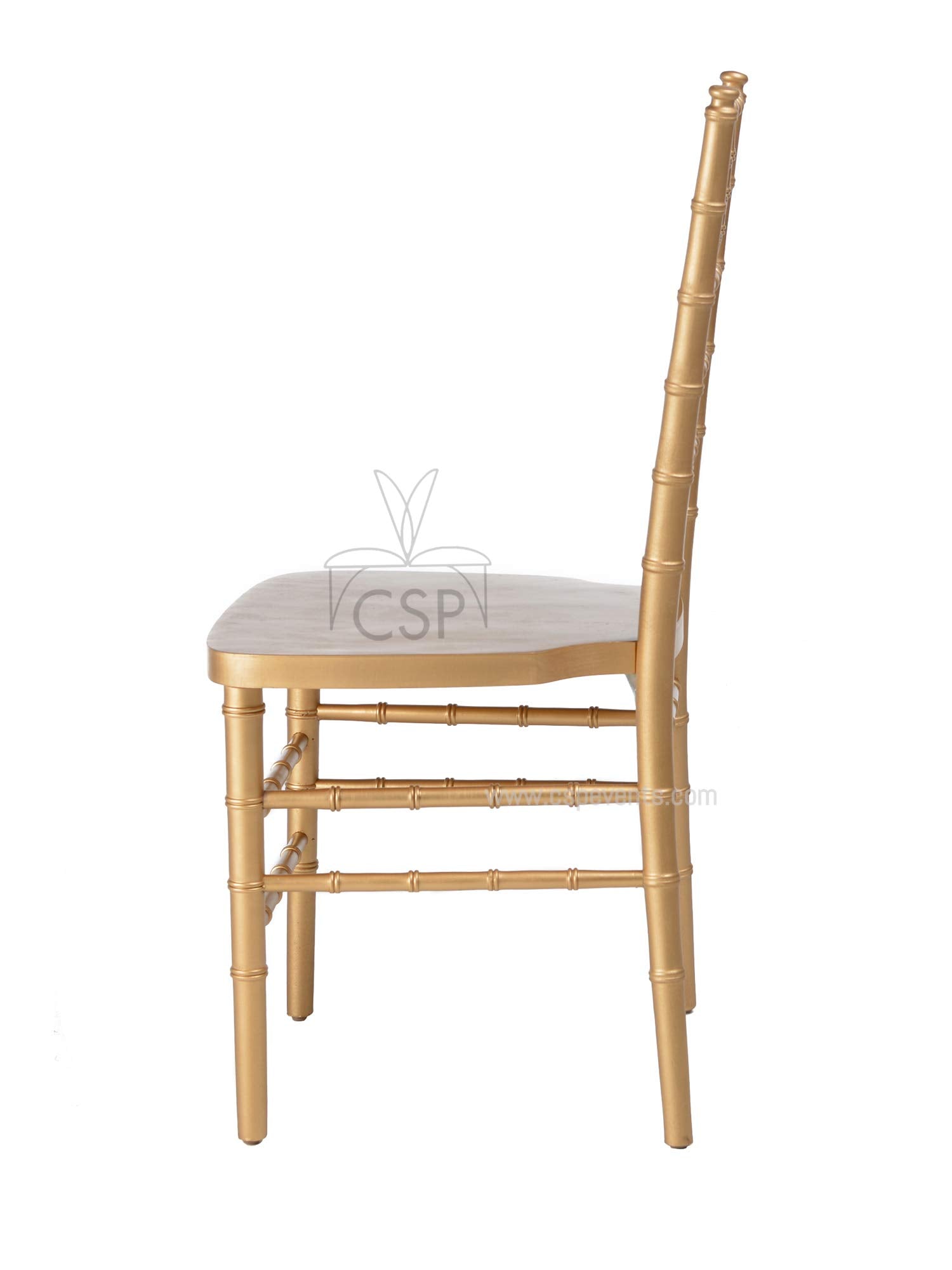 Commercial Seating Products European Gold Wood Dining Chairs, 1-Pack