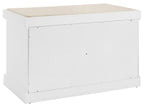 Crosley Furniture Anderson Entryway Storage Bench with Shoe Rack Organizer Shelves, White