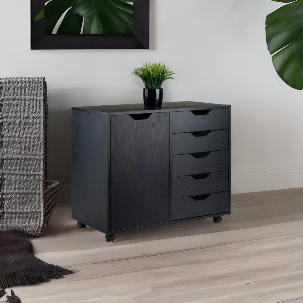 Ergode Wood Halifax Cabinet - Versatile 5-Drawer & Side Storage Solution