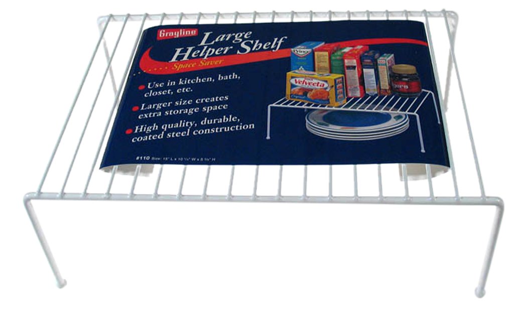 Panacea grayline 40110, Large Kitchen Helper Shelf, White