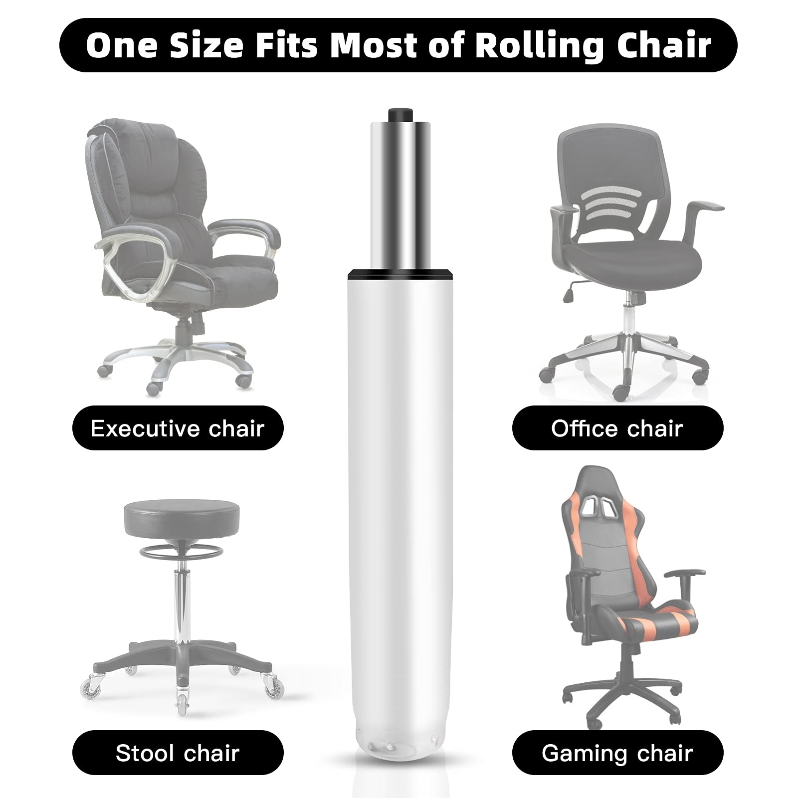 Office Chair Cylinder Replacement,Heavy Duty Gas Lift Cylinder For Office Desk Chairs/Gaming Chair,Gas Lift Hydraulic/Pneumatic