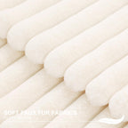 Pallene Faux Fur Plush Throw Pillow Covers 18X18 Set Of 2 - Luxury Soft Fluffy Striped Decorative Pillow Covers For Sofa, Couch,