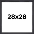28x28 Shadow Box Frame Contemporary Black Finish | 1'' Depth of Usable Space| Interior Size 28x28 Inches| UV Resistant Acrylic, 