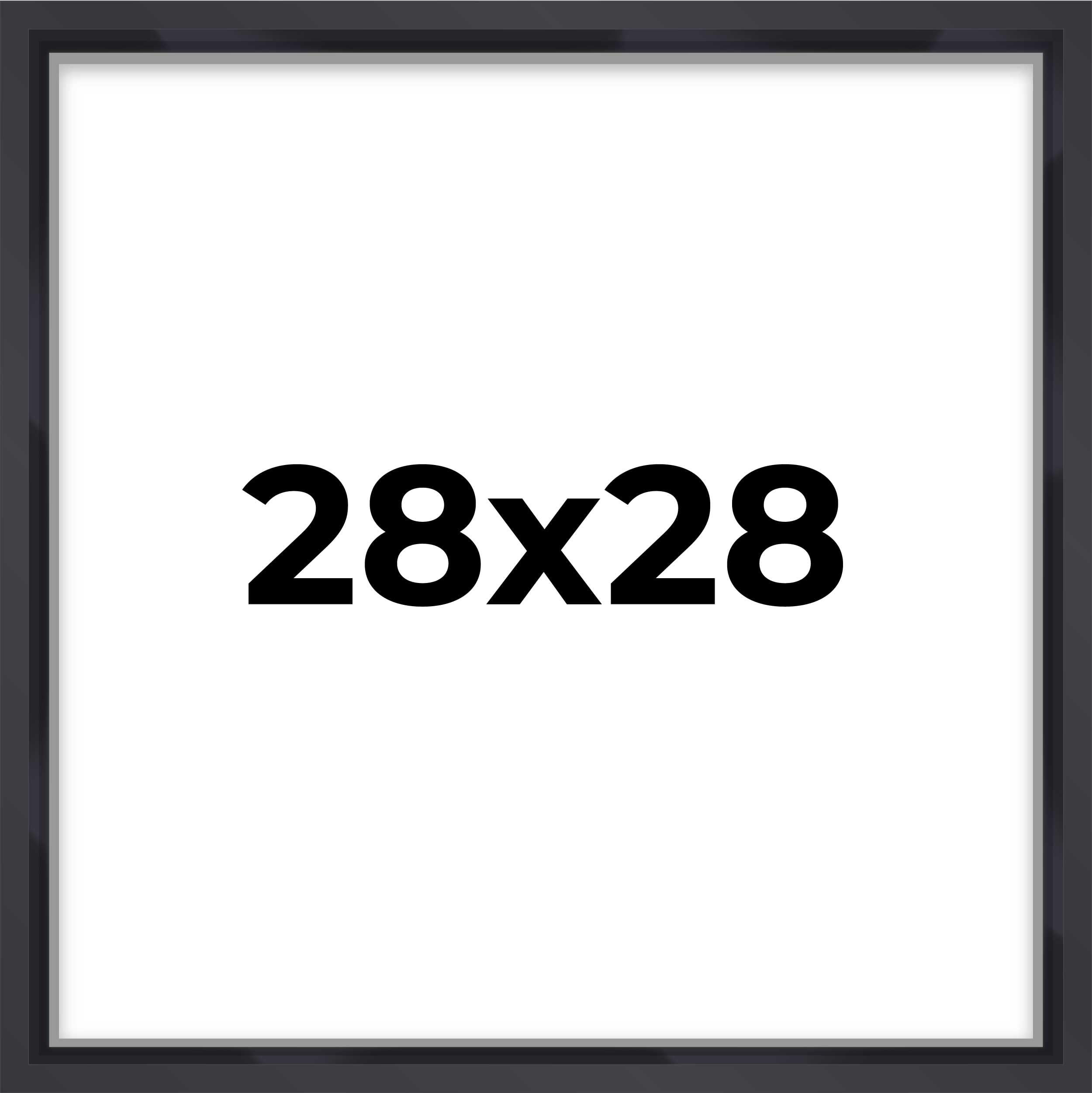 28x28 Shadow Box Frame Contemporary Black Finish | 1'' Depth of Usable Space| Interior Size 28x28 Inches| UV Resistant Acrylic, 