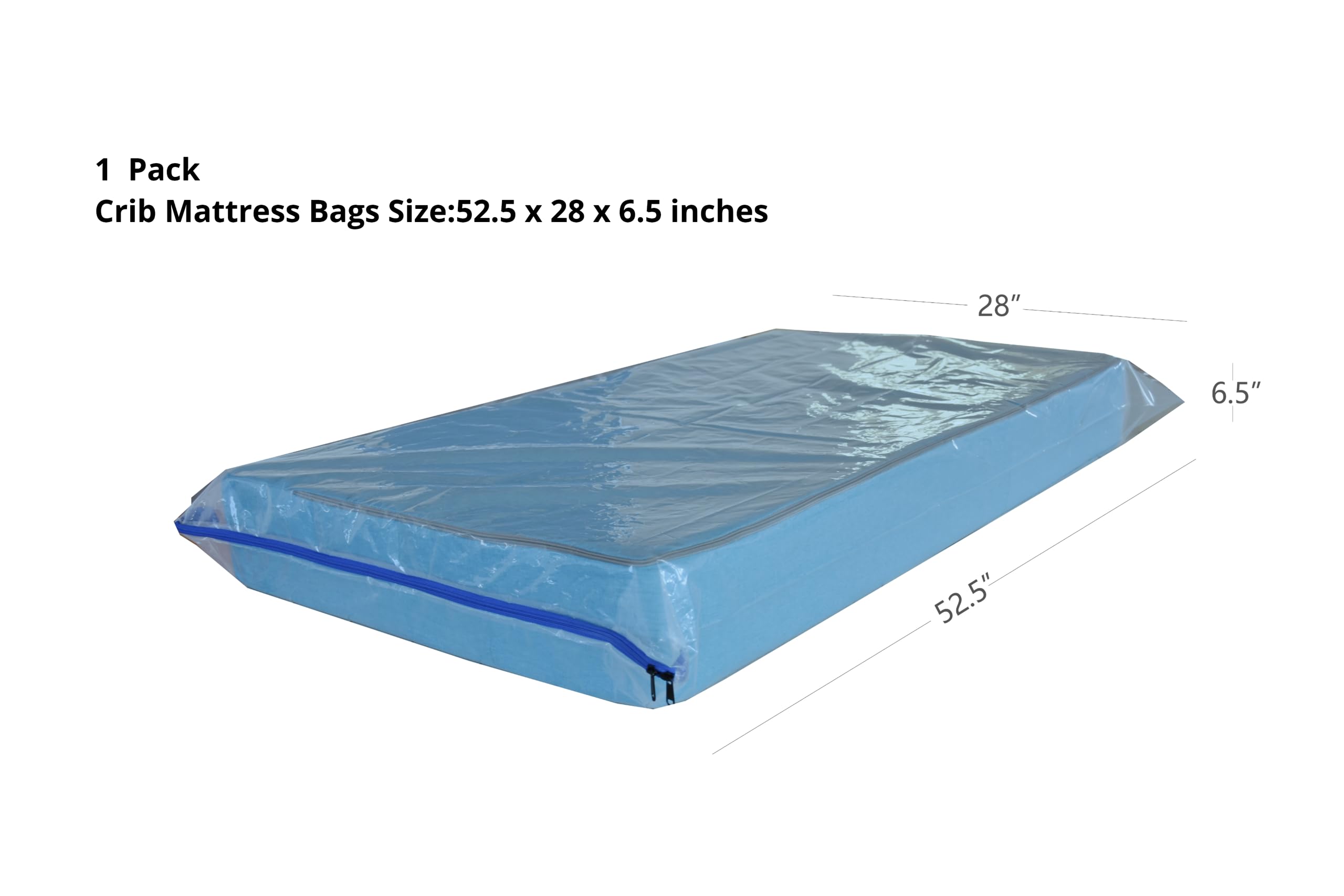 Juneshe Crib Mattress Storage Bag With Zipper -5 Mil Plastic Waterproof Crib Mattress Bag For Moving And Storage