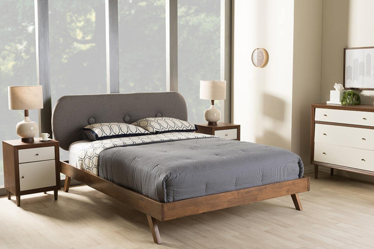 Baxton Studio Penelope Platform Bed Grey/King