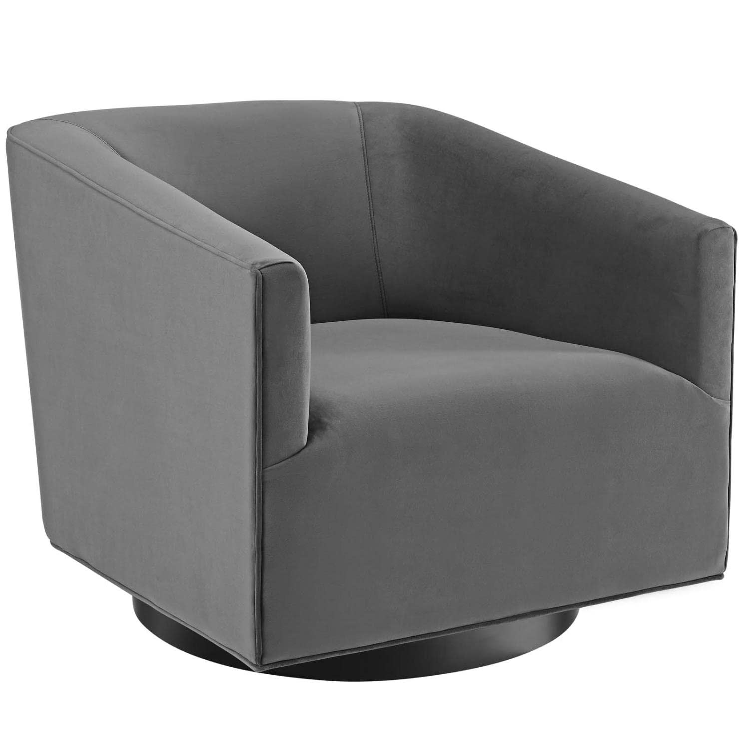Modway Twist Performance Velvet, Swivel Chair - Set Of 2, Gray