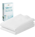 California Design Den Soft & Silky 500 Thread Count 100% Cotton Is Cool & Smooth, 2 Standard Size Pillow Cases Fits Standard & Q