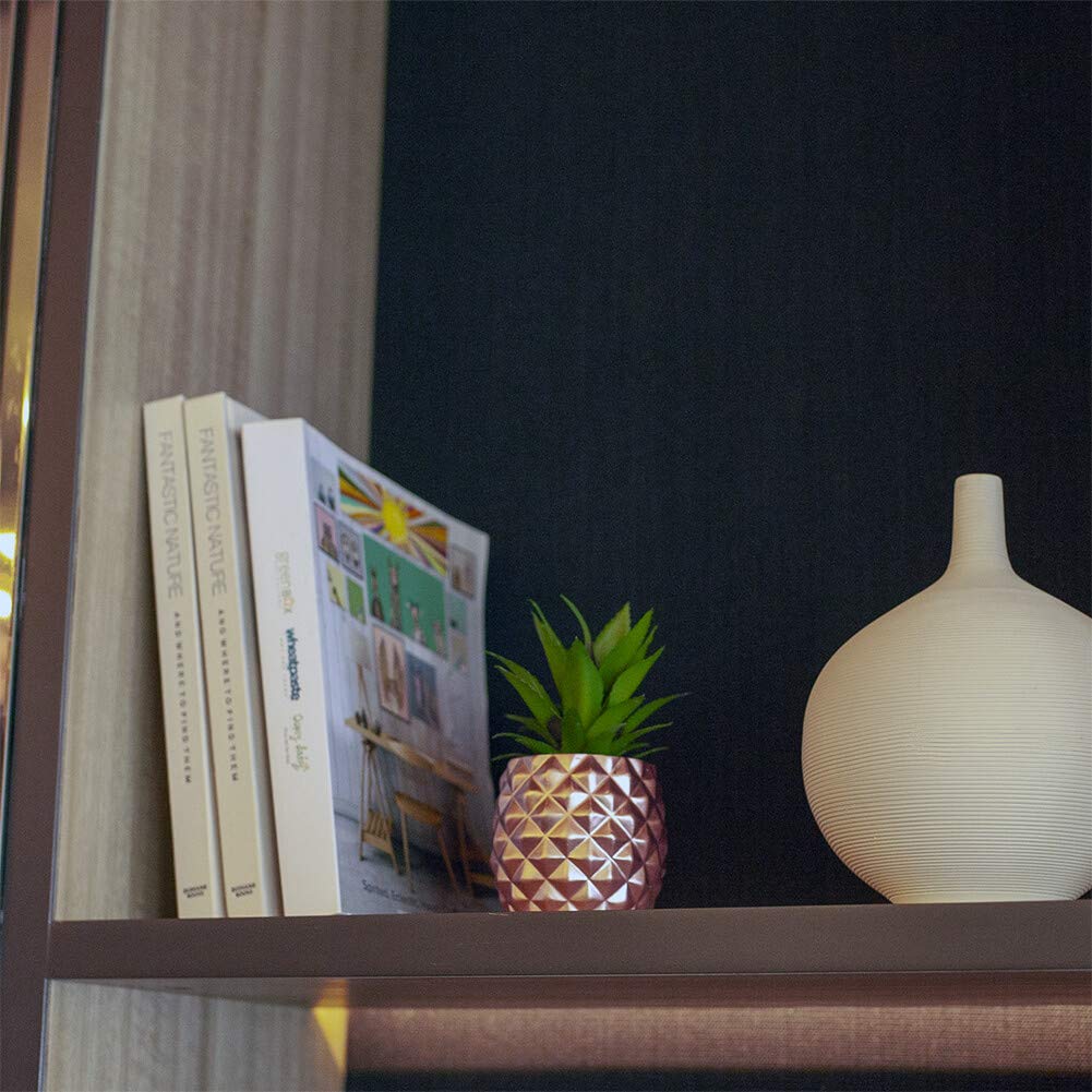 Blascool Artificial Succulent Potted Pineapple Decor - Fake Pineapple Home Office Kitchen Table Decor (05 Rose Gold)