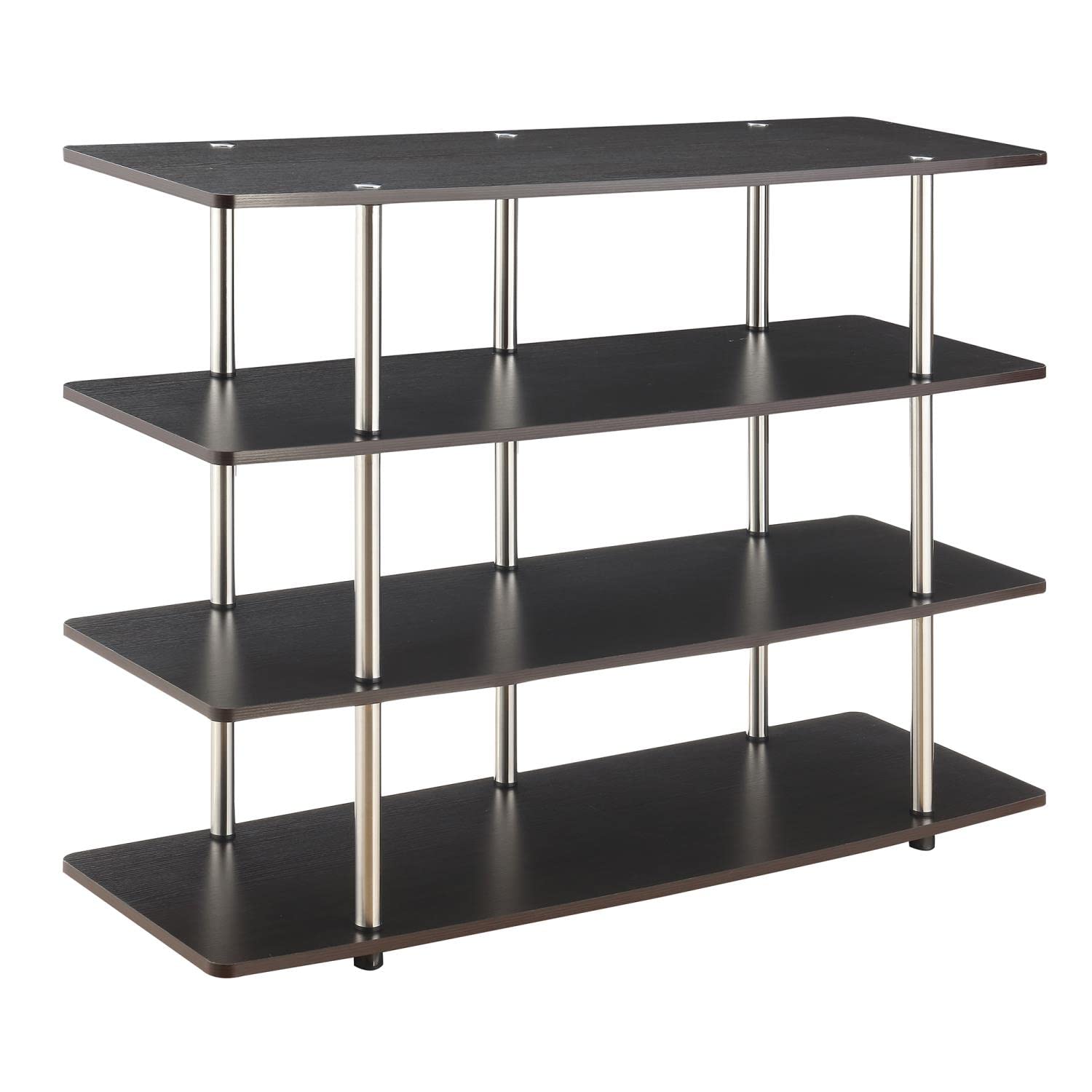 Convenience Concepts Designs2Go No Tools XL Highboy 4-Tier Stand Entertainment Center 55 Inches, Modern TV Console with Shelves 