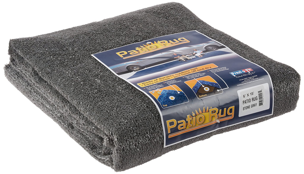 Prest-O-Fit Patio Rug Stone Gray 6 Ft. X 15 Ft.