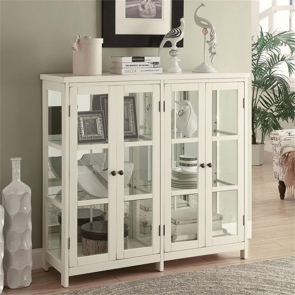 Coaster Home Furnishings Sable 4-Door Display Accent Cabinet White