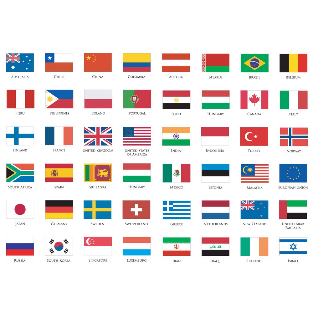 Seasonstorm World National Flag Kawaii Aesthetic Pastel Art Agenda Journal Planner Stationery Stickers