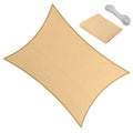 19' X 22' Sun Shade Sail Canopy Awning Permeable Fabric Pergola Cover, For Outdoor Patio Lawn Garden Backyard Carport, Beige