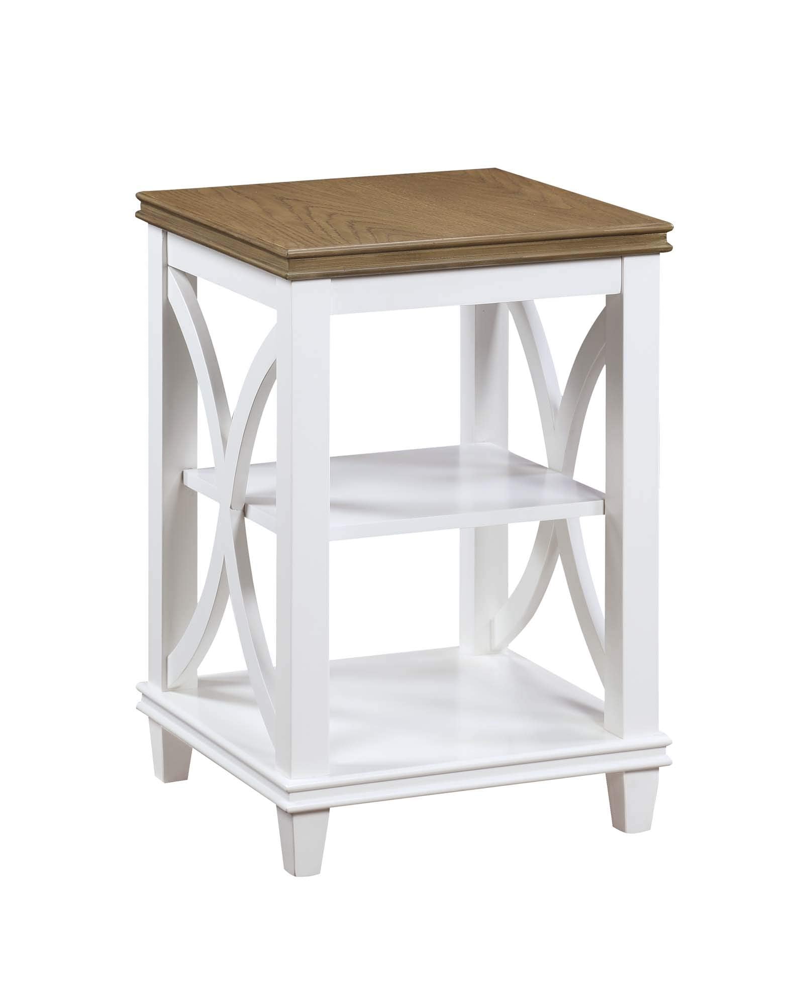 Convenience Concepts Florence End Table, Driftwood/White
