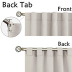 Bgment Rod Pocket And Back Tab Blackout Curtains For Bedroom - Thermal Insulated Room Darkening Curtains For Living Room, 2 Window Curtain Panels (52 X 63 Inch, Natural Camel)