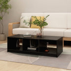 Vidaxl Coffee Table Black 43.3"X19.7"X13.4" Solid Pinewood