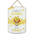 Open Road Brands Disney Winnie the Pooh Rumbly in My Tumbly Hanging Wood Wall D  cor - Adorable Winnie the Pooh for Kitchen or K