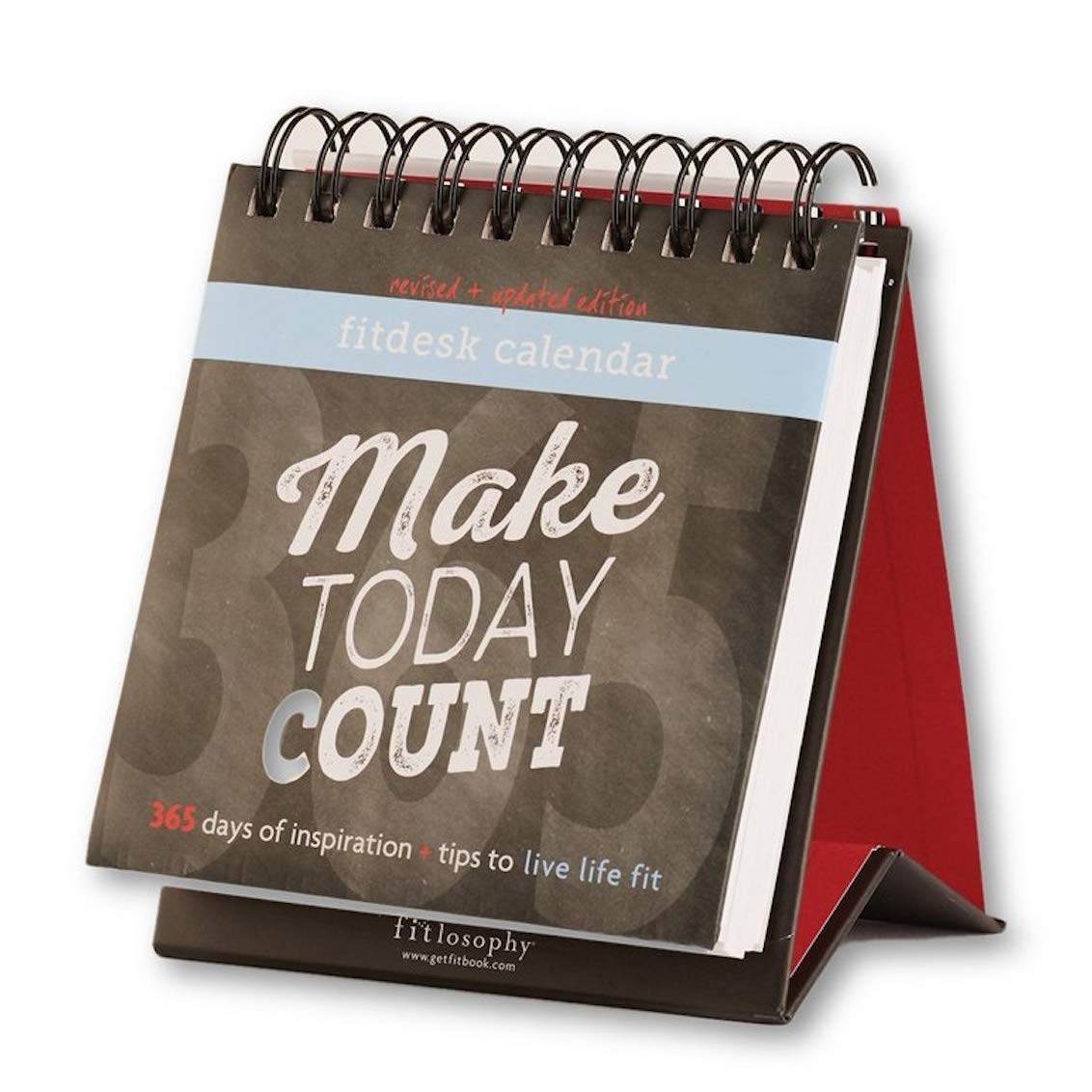 Fitlosophy 'Make Today Count' 365-Day Inspirational Perpetual Desk Calendar, Fitdesk 365-Day Perpetual Calendar (Fitdesk-Cal)