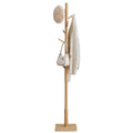 VASAGLE Coat Rack, Solid Wood Coat Stand, Freestanding Hall Tree, 8 Hooks, Natural Beige URCR010N01