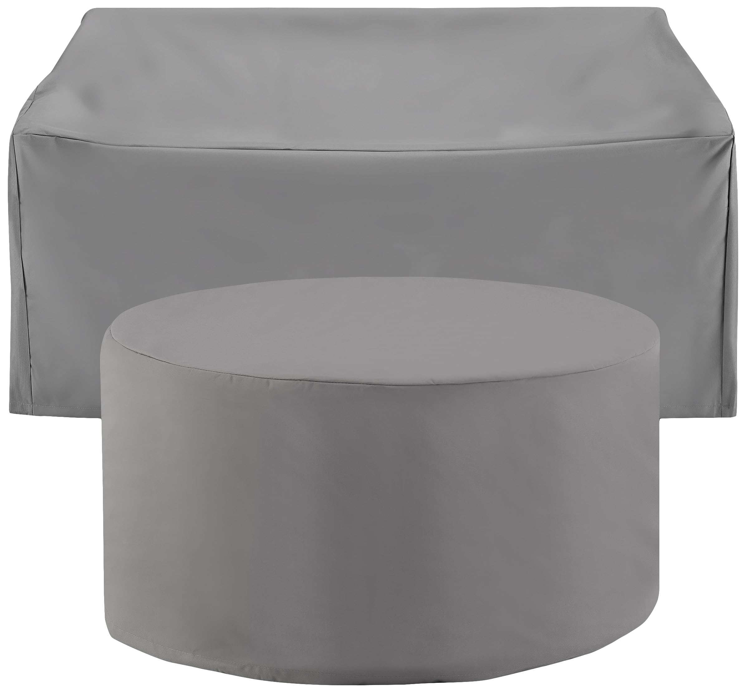 Crosley Furniture Patio Furniture Covers, Waterproof 2-Piece Cover Set for Round Outdoor Table and Loveseat, Gray