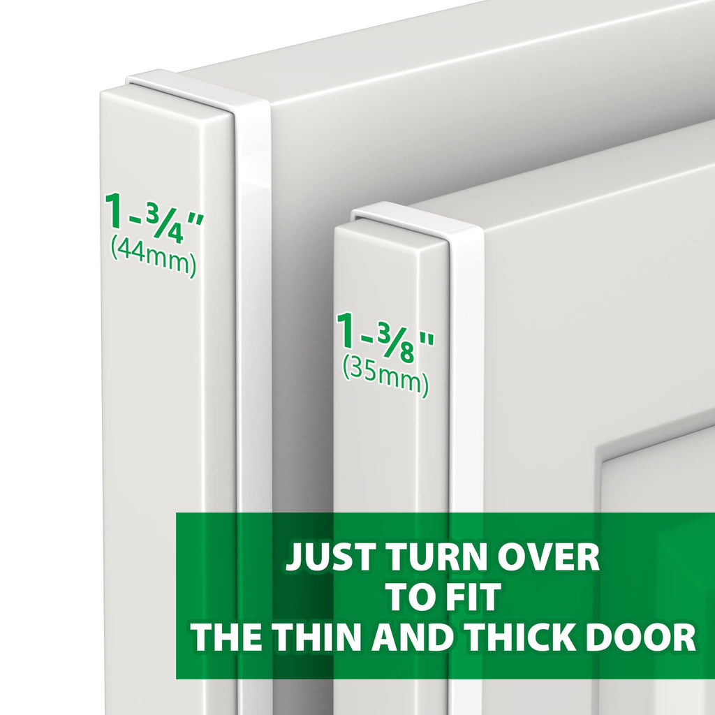 Booda Brand 14 Inches Over The Door Hooks, 4 Pack Widen Wreath Hangers Fit The 1-3/4'' & 1-3/8'' Door Widths, Z-Shaped Sturdy Do