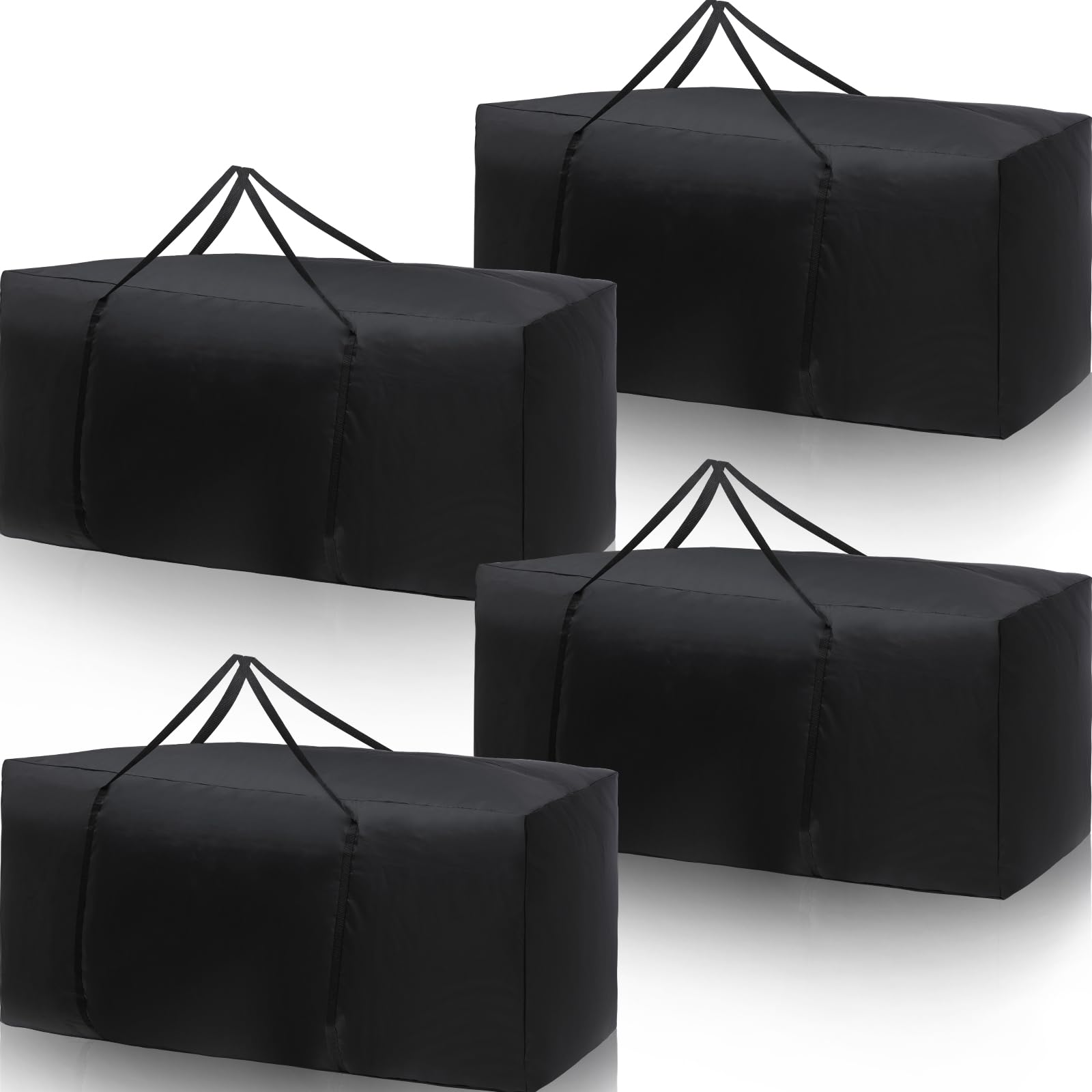 Silkfly 4 Pcs Patio Cushion Storage Bags 60 L x 20 W x 28 H Outdoor Cushion Storage Bag Extra Large Zippered Furniture Pillow Pr