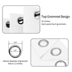 Easy-Going Blackout Curtains For Bedroom, Solid Thermal Insulated Grommet And Noise Reduction Window Drapes, Room Darkening Curtains For Living Room, 2 Panels (42X45 In, White)