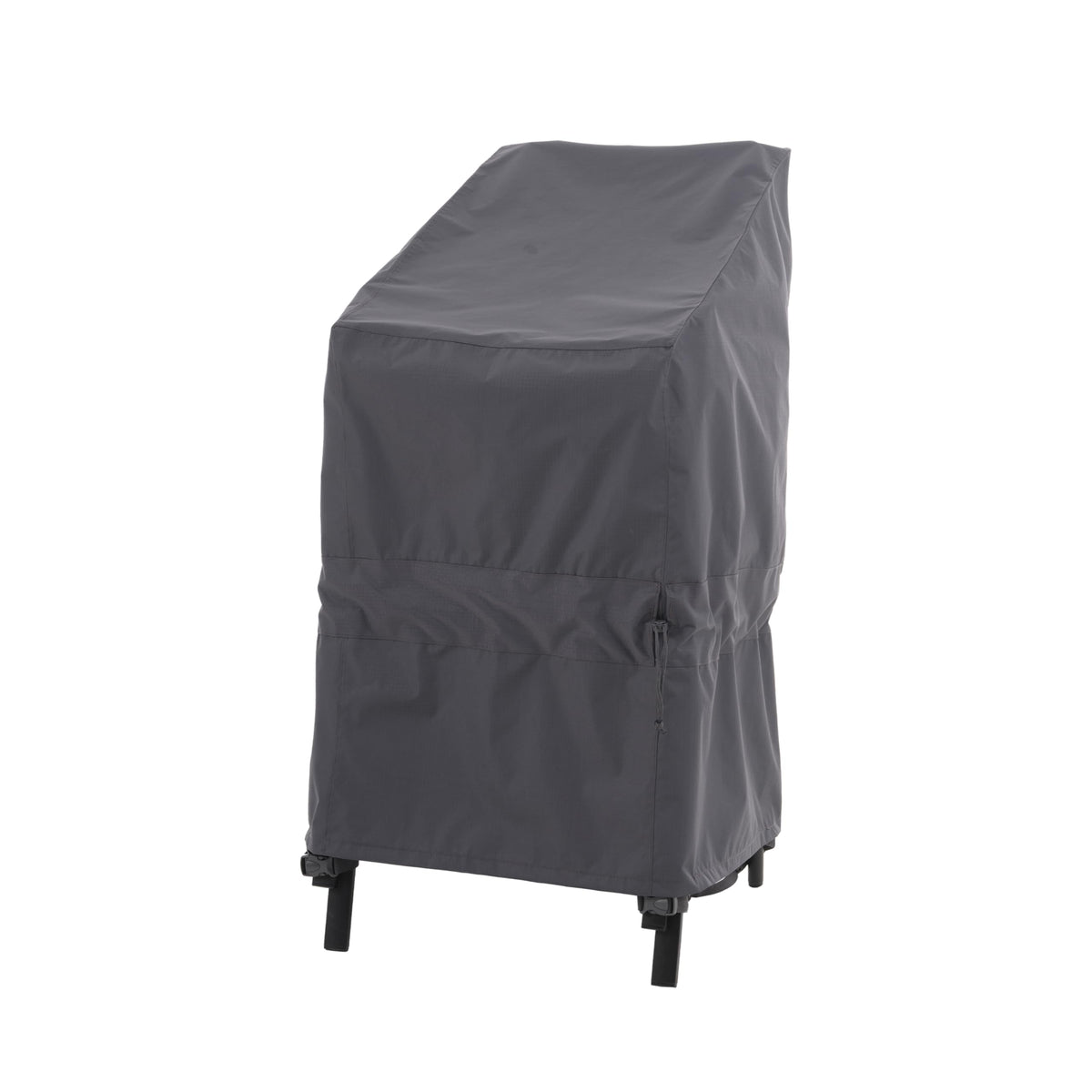 Wj-X3 Stackable Patio Chair Cover, Heavy Duty, Wind Resistant And Waterproof Outdoor Lawn Chair Covers, 28W X 36D X 45H, (4-6 Stacked Chairs), Grey,1-Pack