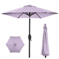 Best Choice Products 7.5ft Heavy-Duty Round Outdoor Market Table Patio Umbrella w/Steel Pole, Push Button Tilt, Easy Crank Lift 