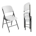 Elevon Folding Chairs Heavy Duty Plastic Chairs with 350-Pound Capacity for Home Office Camping Kitchen Dining Wedding Party Eve