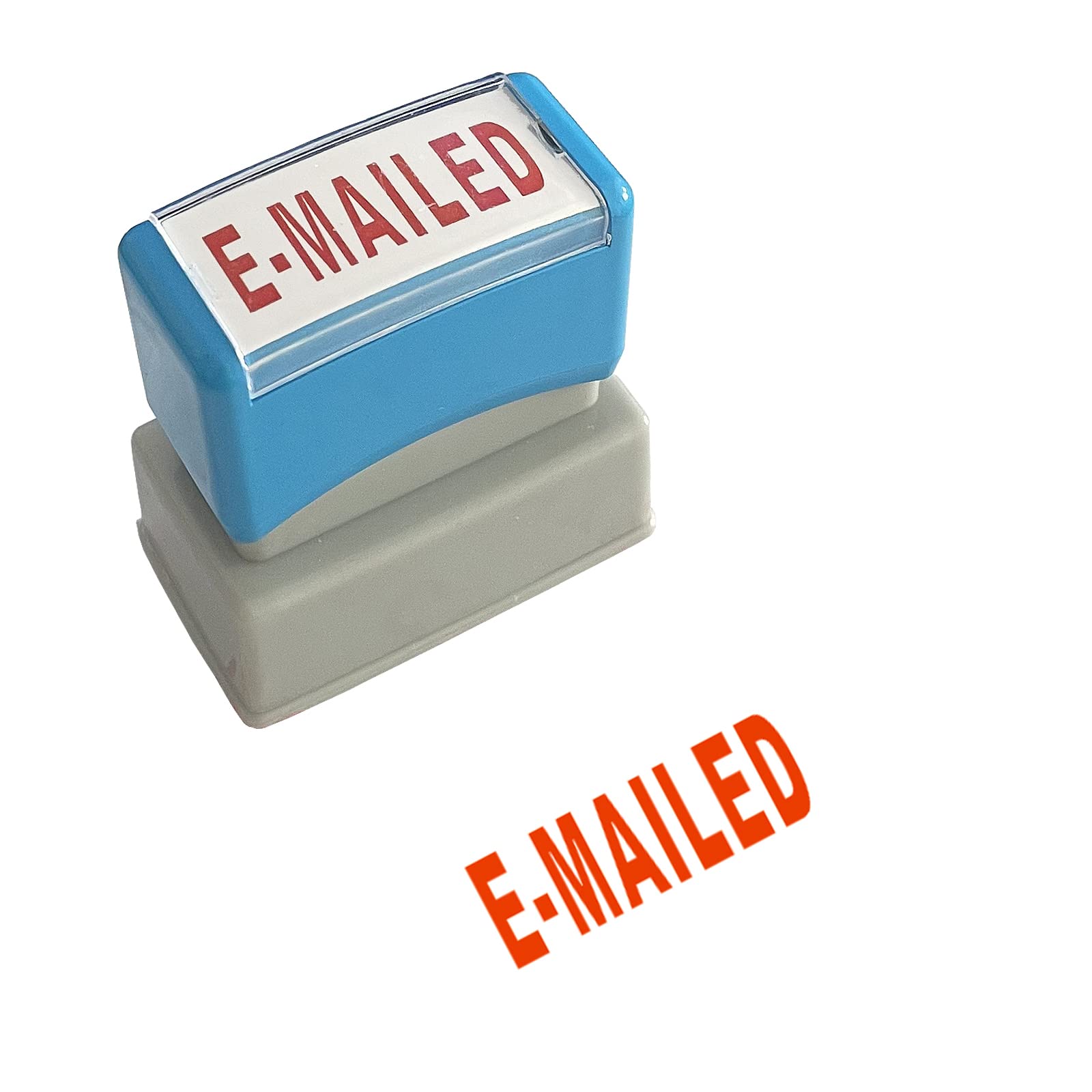 Wafjamf E-Mailed Stamp-Self Inking Rubber Stamp Office Stamp Message Stamp Red Ink-Medium