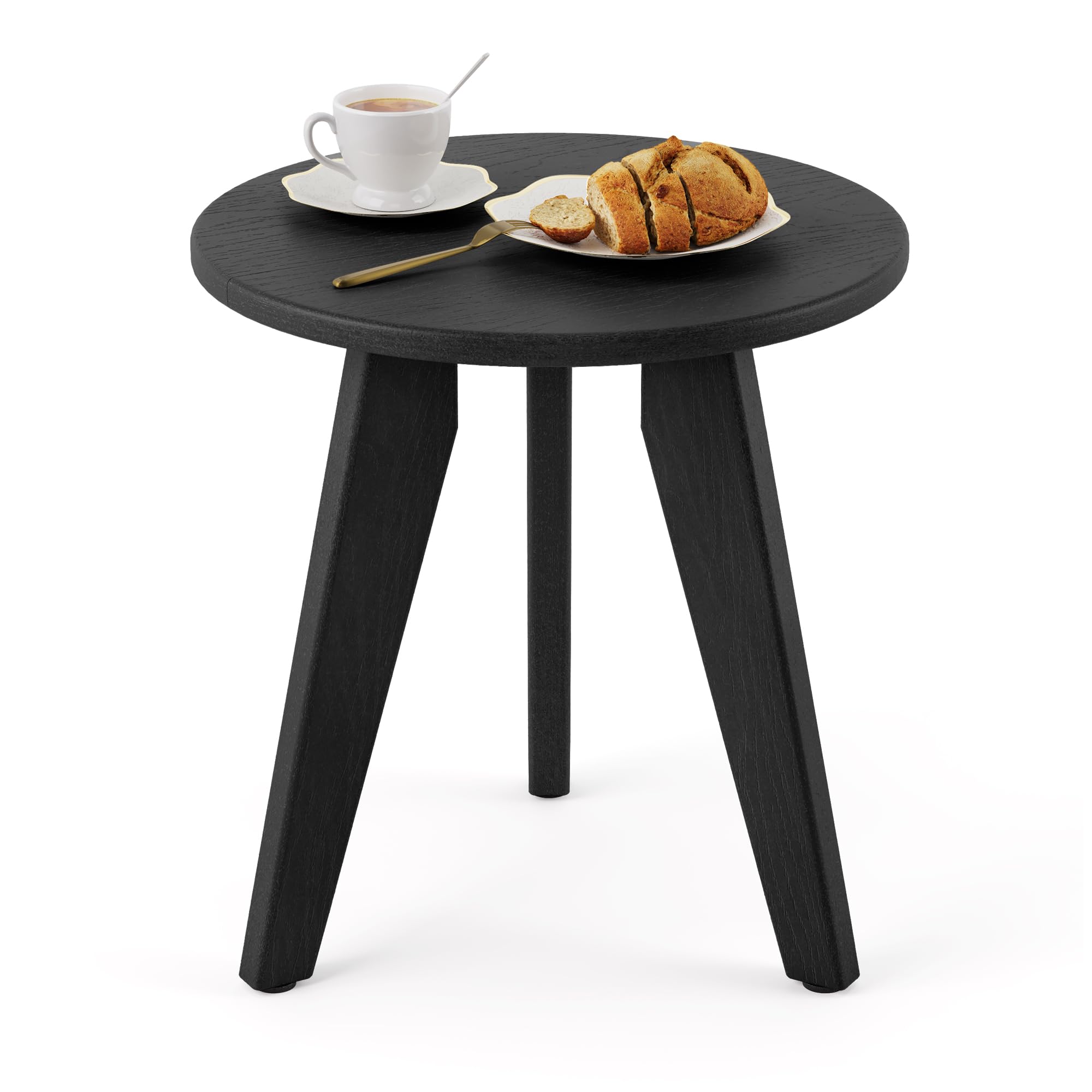 Homenjoy Outdoor Side Table, Hdpe Outdoor Table, Small Round Side Table Weather-Resistant, Outdoor Side Tables For Patio, Porch,
