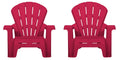 Little Tikes Kids Garden Chair 2 Pack in Red, Outdoor Toddler Activity Adirondack Chairs for Picnic, Garden, Patio, Backyard & B