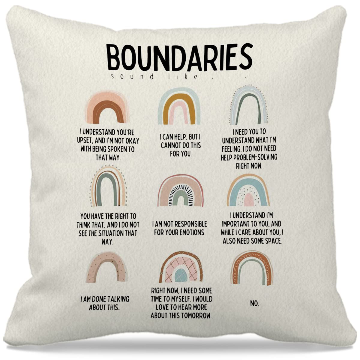 Gichugi Feelings Wheel Pillow Covers - Mental Health Therapy Office Decor, Therapist Gifts, Emotion Wheel Pillow Covers 18X18, C