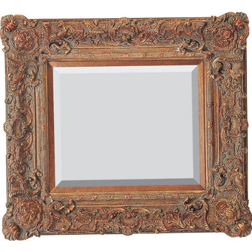 Timeless Reflections By Afd Home 10035637 Timeless Reflections Grand Louis Xiv Mirror, Black/Gold Finish